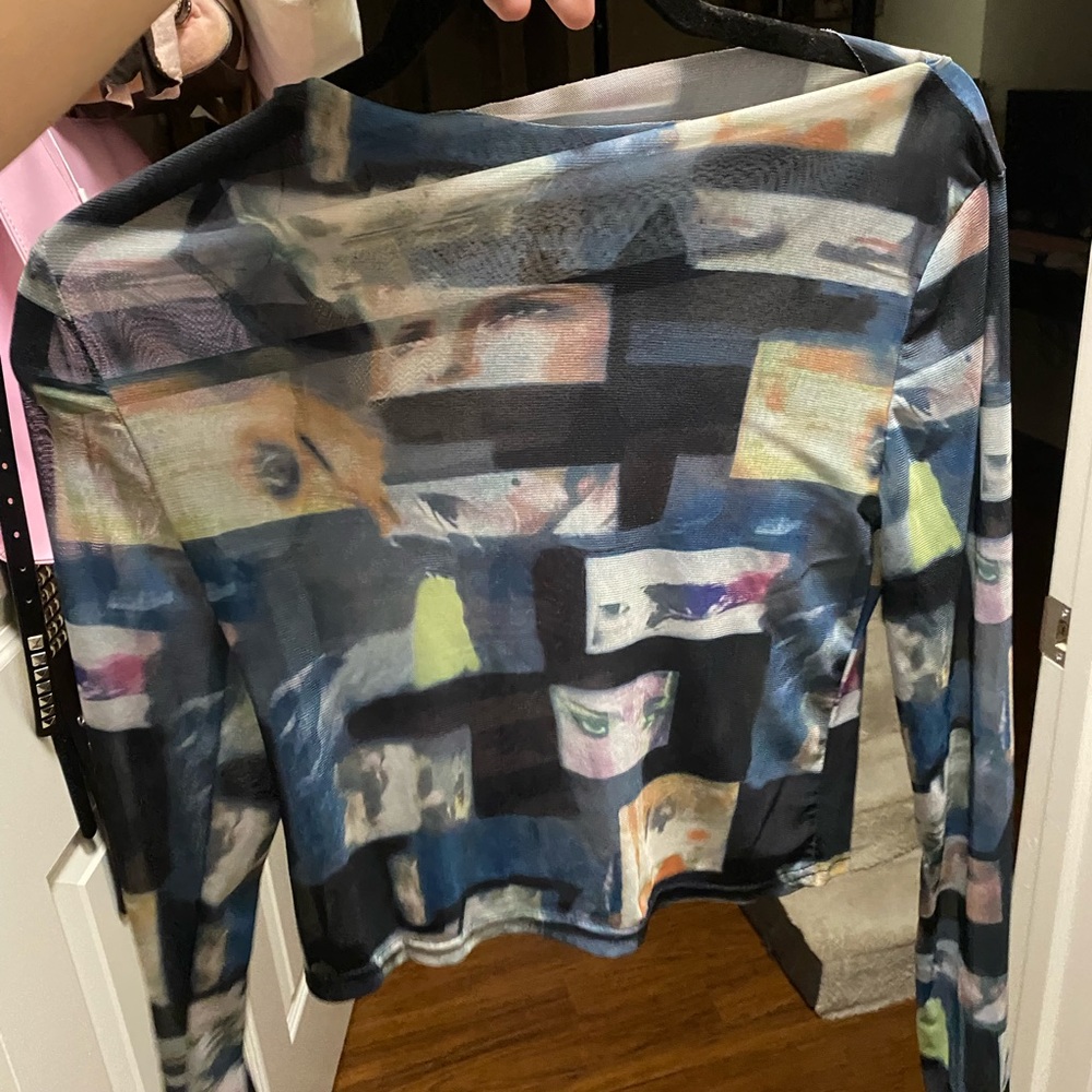 mesh long sleeve y2k